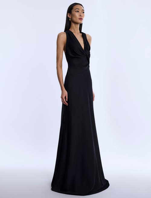 Bcbg Cowl Neck Halter Gown
