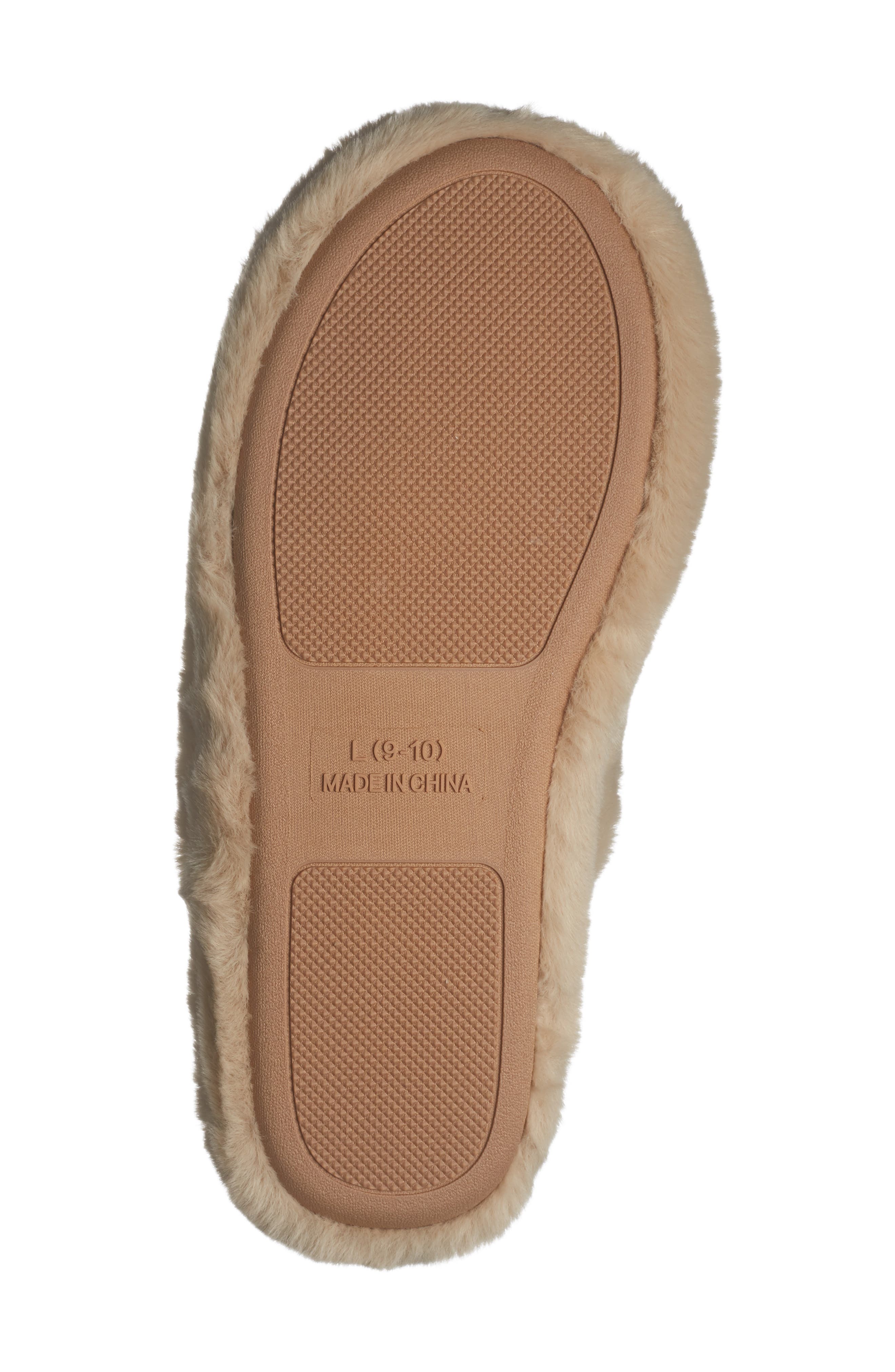 Abound Karta Faux Fur Rhinestone Slippers, Alternate, color, Tan Latte