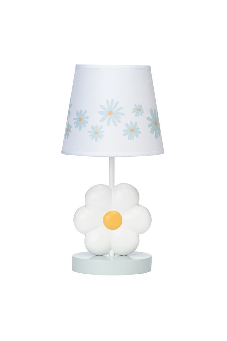 Sweet Daisy Floral Nursery/Child Lamp with Shade & Bulb, Main, color, White