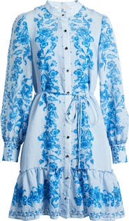 Julia Jordan Floral Print Long Sleeve Shirtdress
