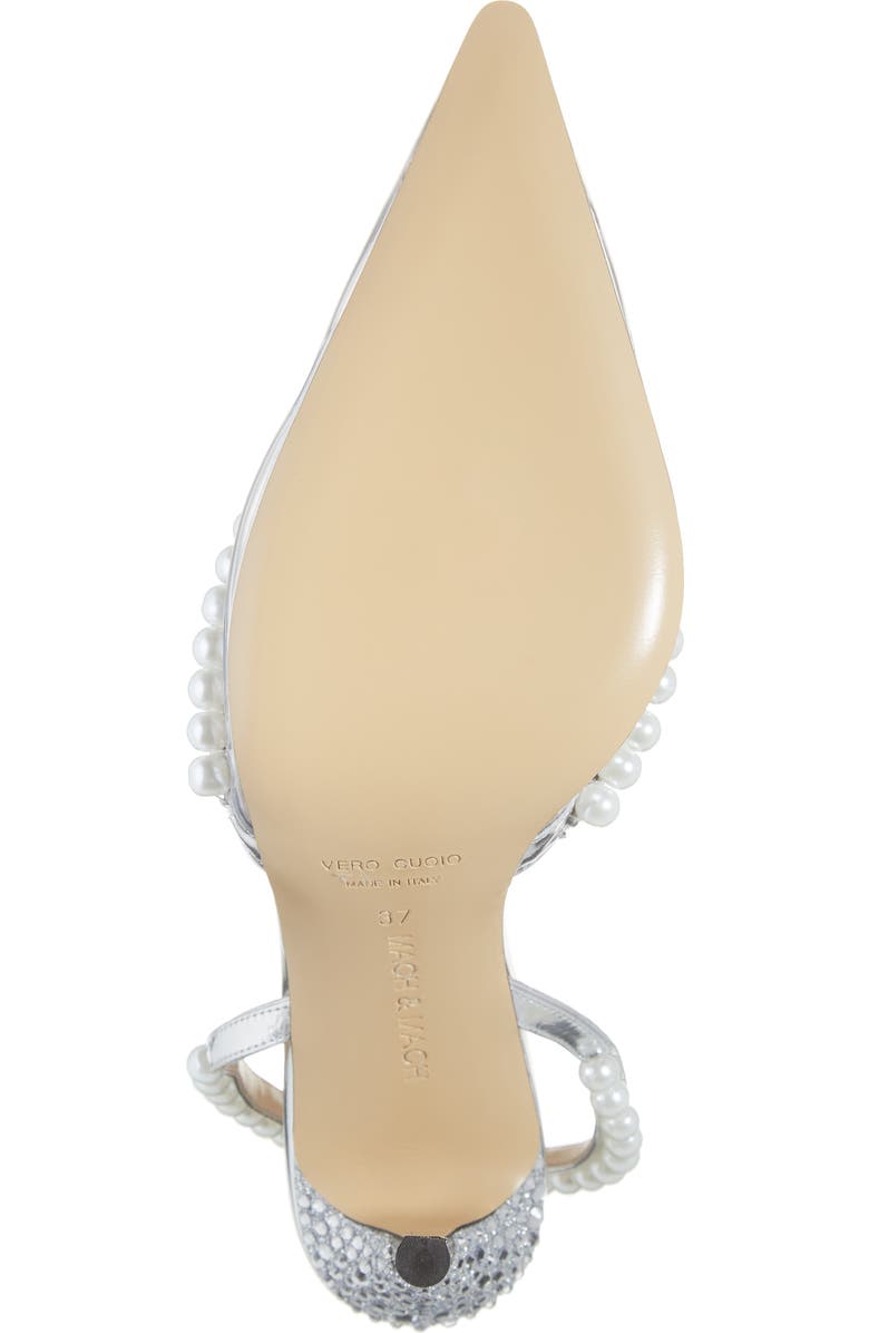 Mach & Mach Diamond of Elizabeth Imitation Pearl Pointed Toe Pump, Alternate, color,