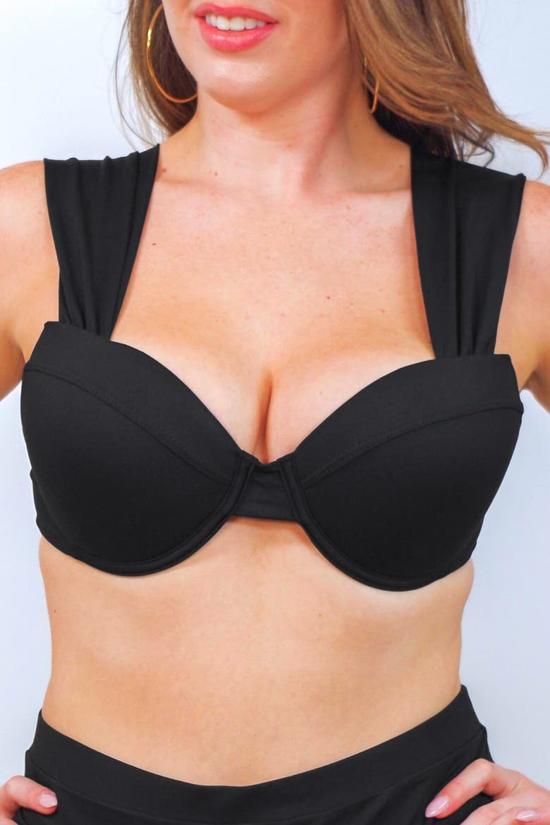 Olivia Underwire Bikini Top, Main, color, Black