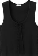 MANGO TEEN Bow Front Sleeveless Top