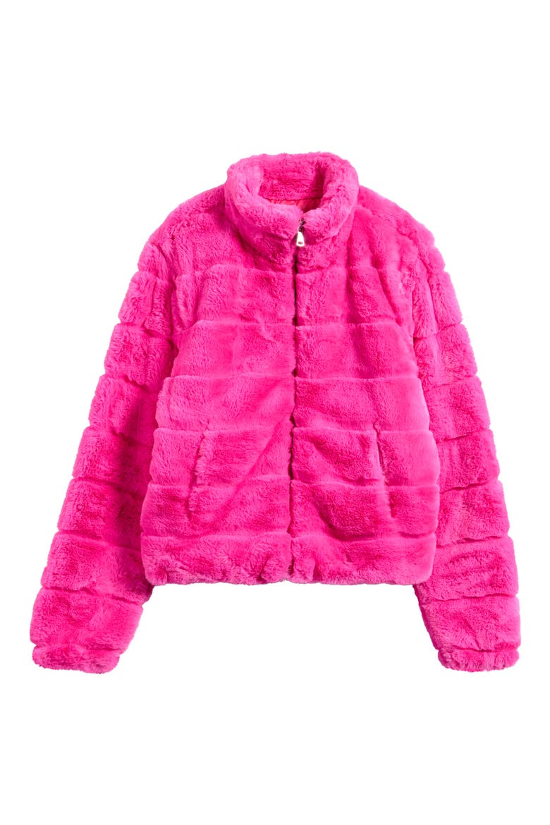 Kids' Teddy Faux Fur Puffer Jacket, Main, color, ORCHID