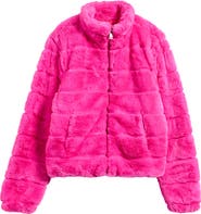 Tractr Kids' Teddy Faux Fur Puffer Jacket