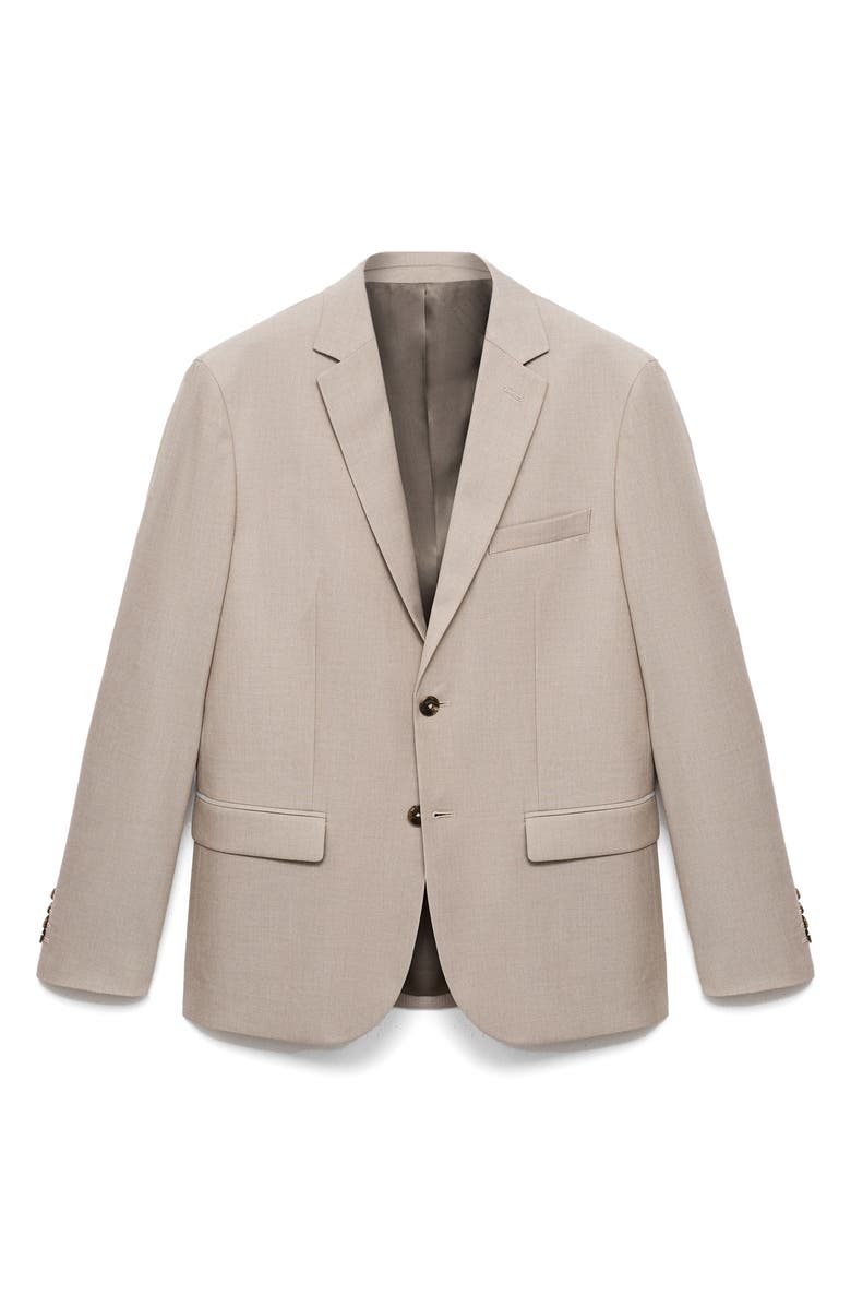 MANGO Superslim Fit Stretch Sport Coat, Main, color, Sand