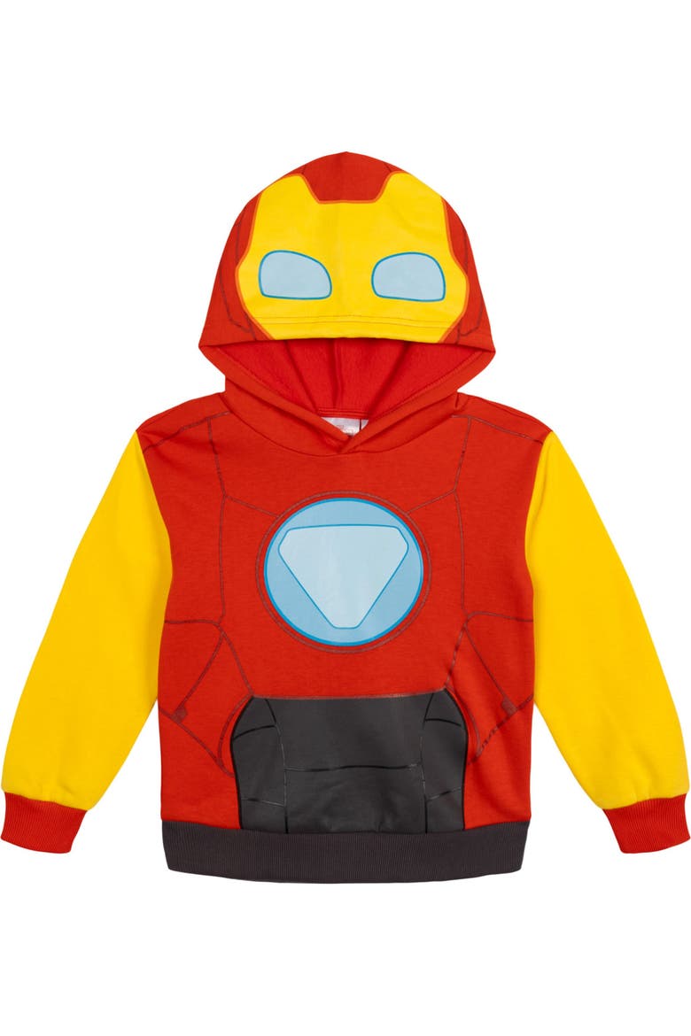 Iron Man and His Awesome Friends Fleece Hoodie and Pants Set, Alternate, color, Iron Man Red Yellow