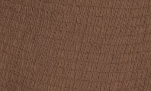 Dkny Bandeau Shirred One-piece Swimsuit In Brown
