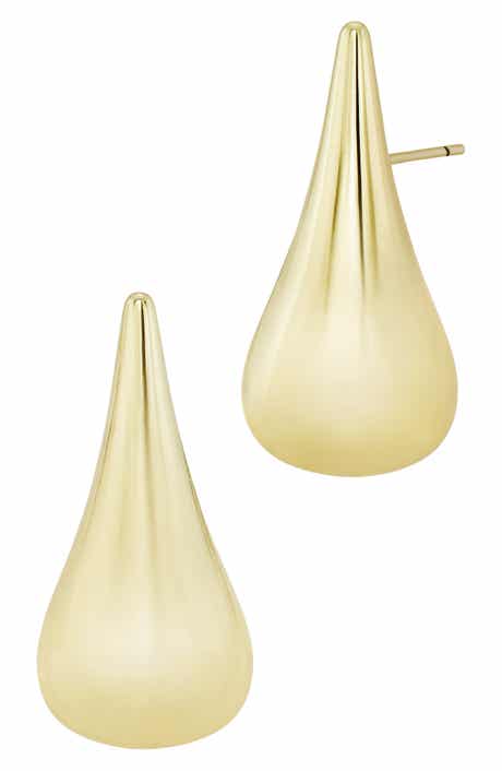 High Gloss Teardrop Stud Earrings