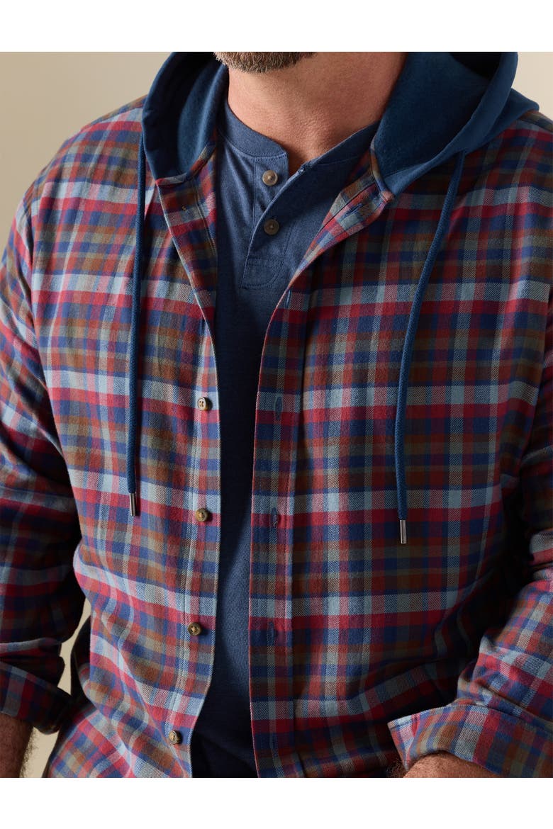Big & Tall Hooded Flannel Shirt Jacket V2, Alternate, color, MULTI