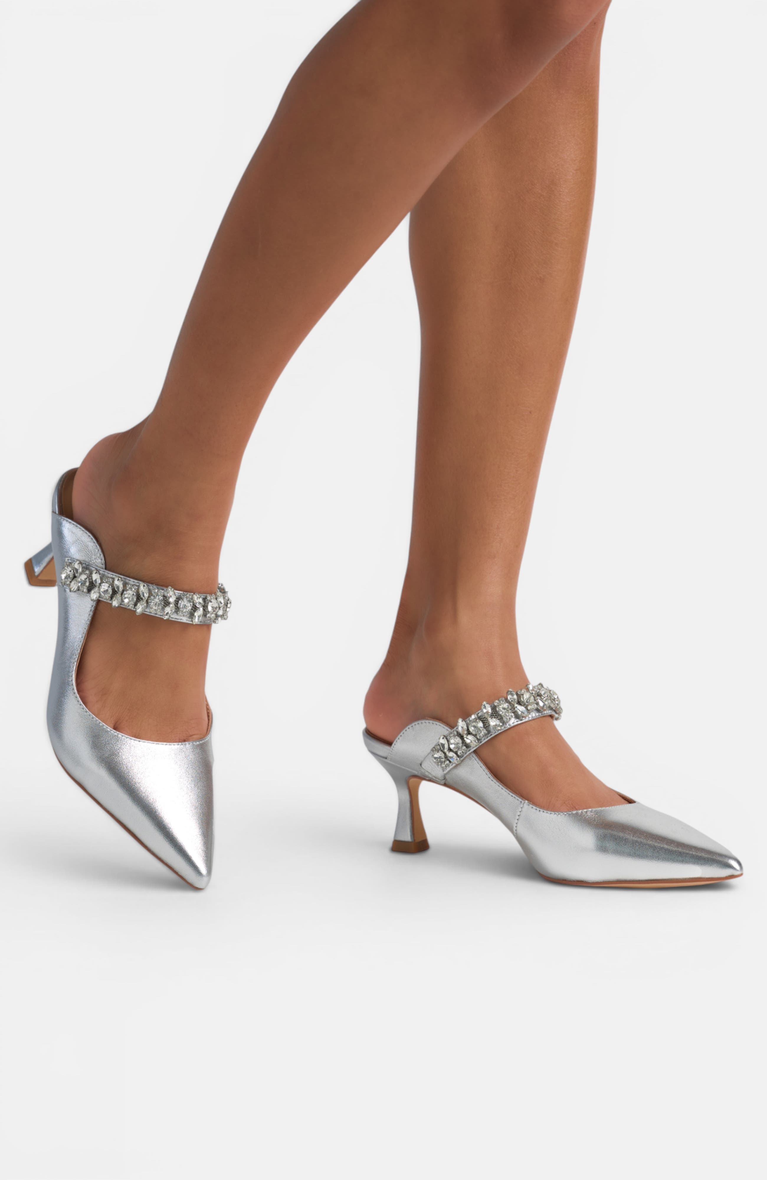 Shoes with Heeled Toe Soother, Alternate, color, Metallic Silver