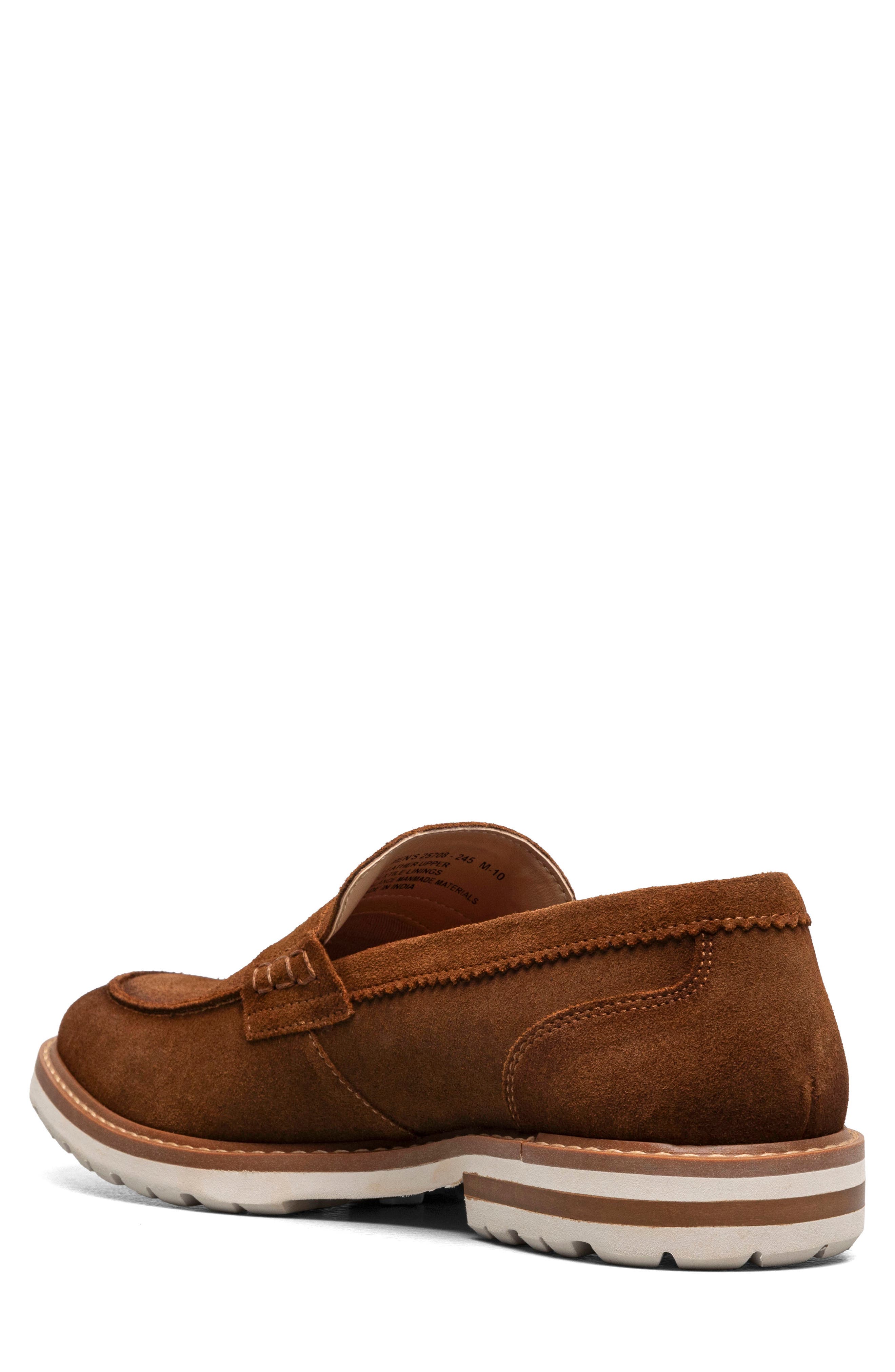 Stacy Adams Hopkins Penny Loafer, Alternate, color, Brown Suede