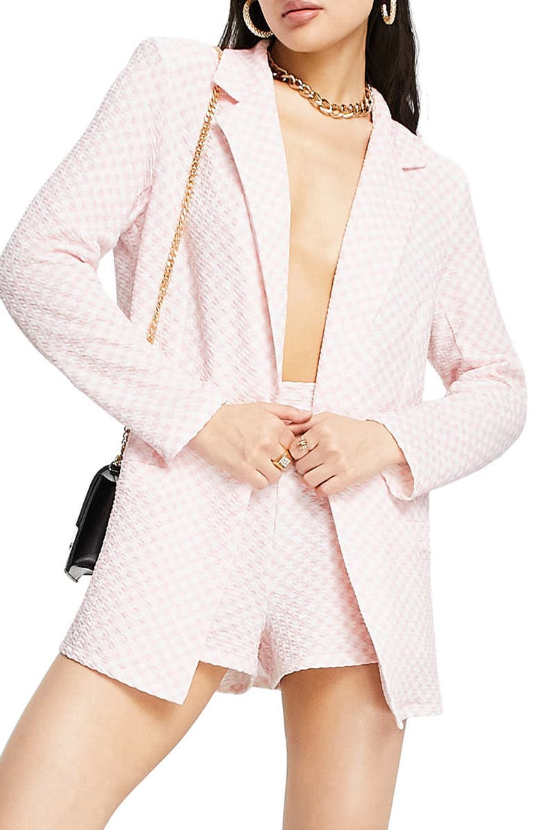 ASOS DESIGN Gingham Blazer, Main, color,