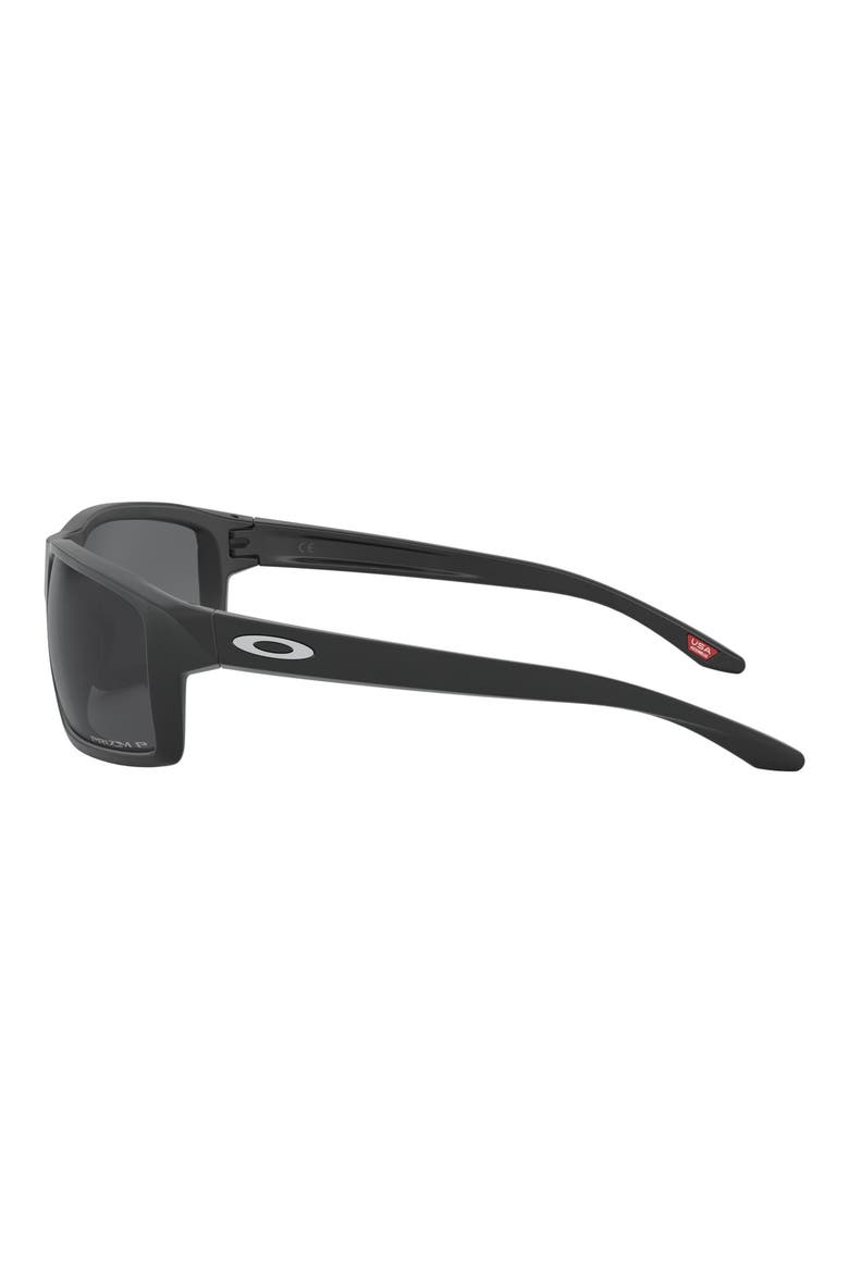 Gibston 61mm Polarized Wrap Sunglasses, Alternate, color, MATTE BLACK/ PRIZM BLACK