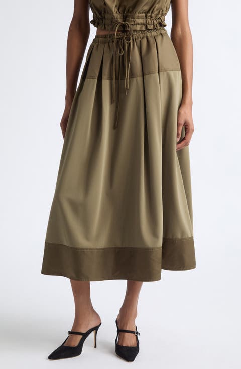 Elisabetta Satin Trim Skirt