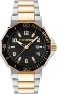 PLEIN SPORT Titan Two Tone Three Hand Quartz Bracelet Watch, 44mm