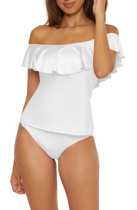 Monaco Ruffle Off-the-Shoulder Tankini Top