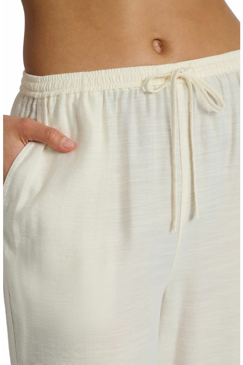 Crinkle Wide Leg Drawstring Pant, Alternate, color, EGRET