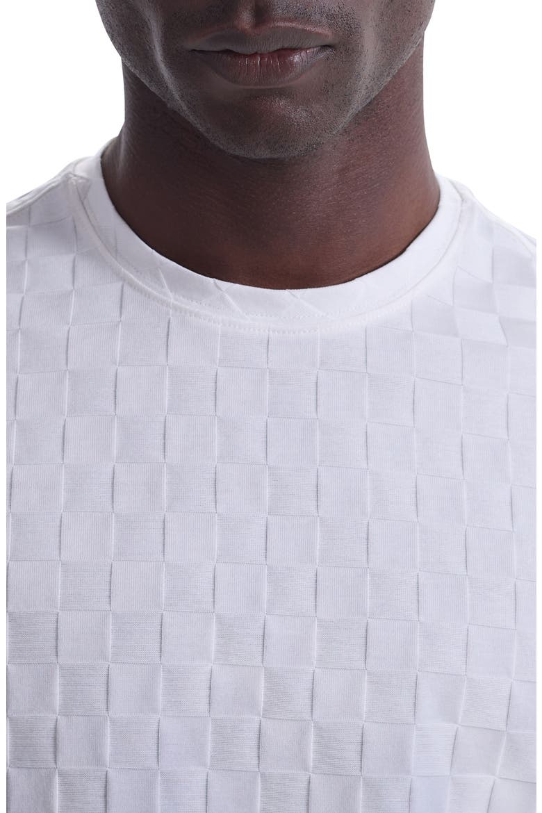 Geo Textured Cotton T-Shirt, Alternate, color, CHALK