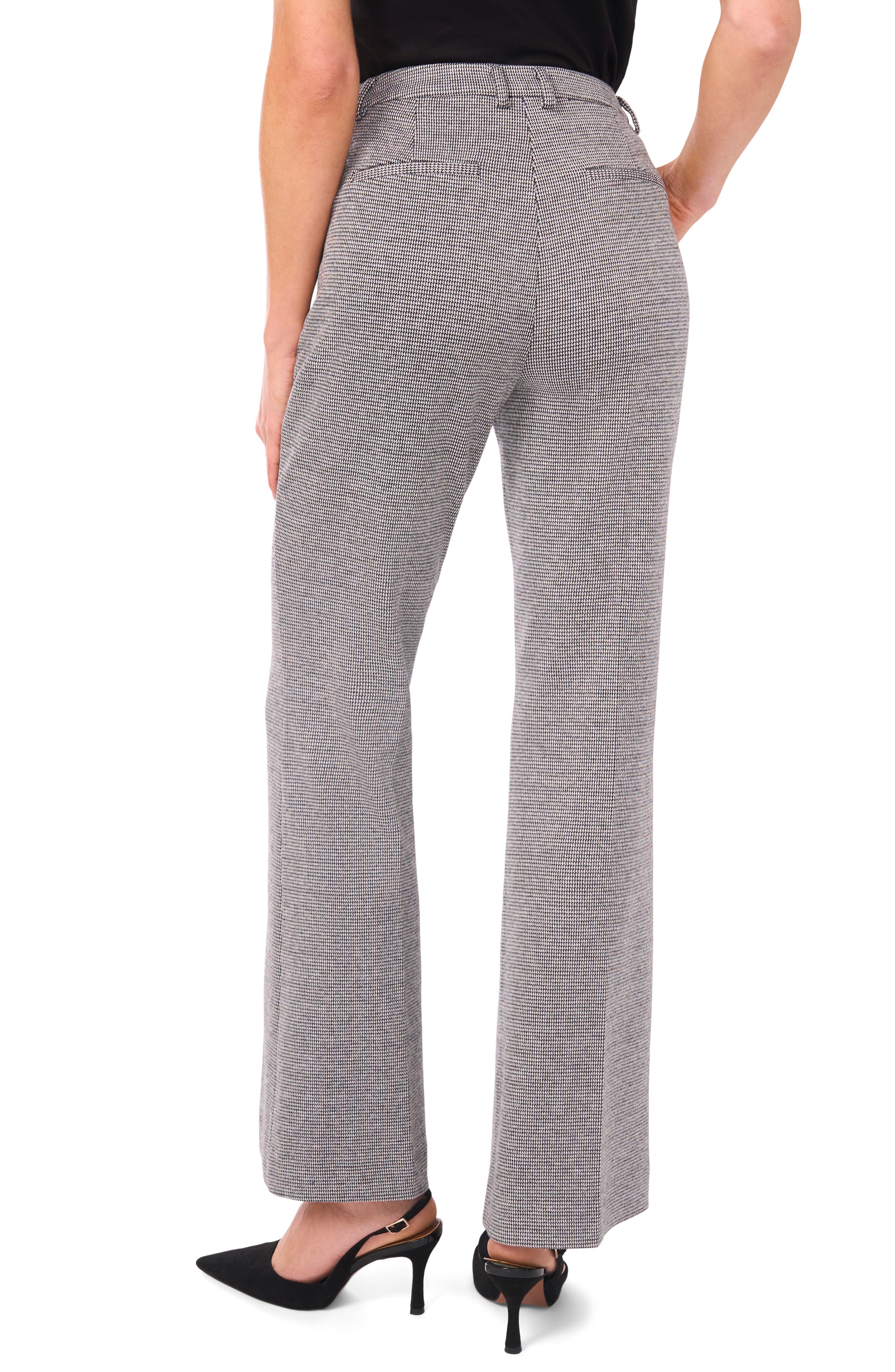 Houndstooth Flare Leg Pants - image 2