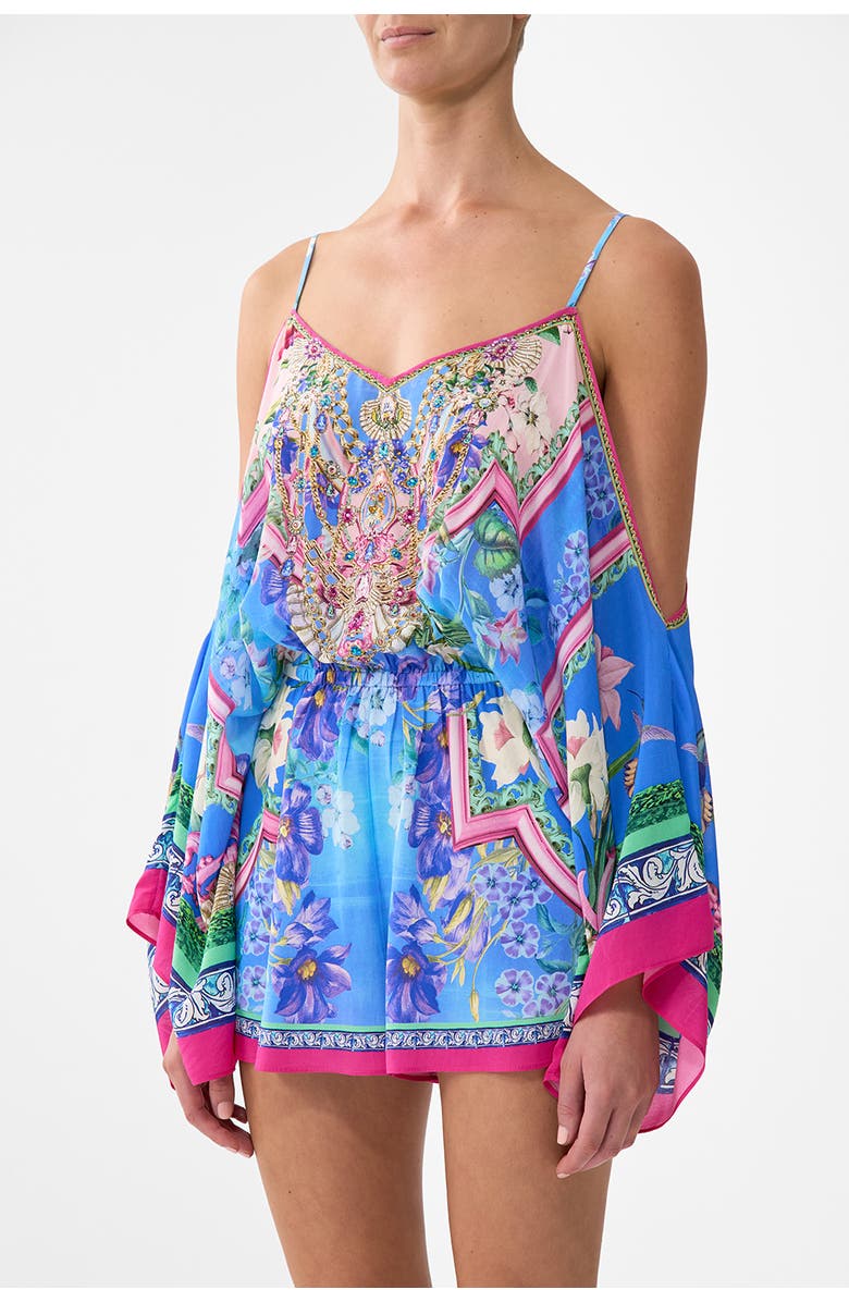 Camilla Drop Shoulder Playsuit Spirit Of Santa Maria, Alternate, color, Spirit Of Santa Maria