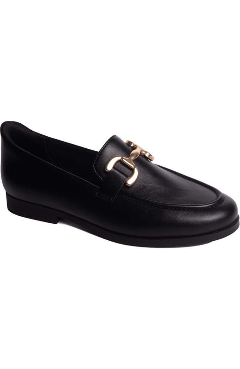 Marc Joseph New York Avery Street Hands Free Technology Leather Buckle Loafer, Main, color,