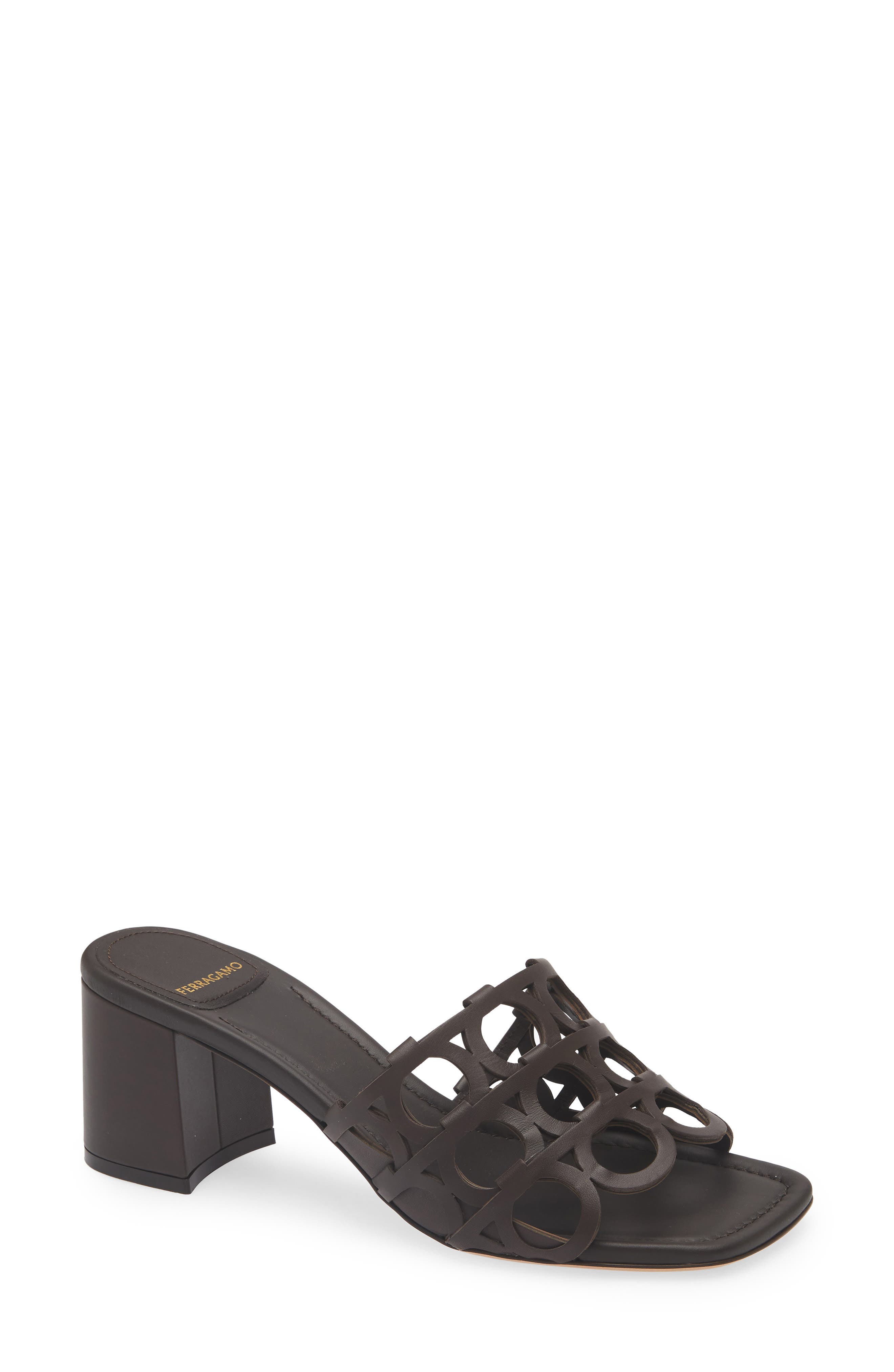 FERRAGAMO Abili T-Strap Sandal, Main, color, Chocolate