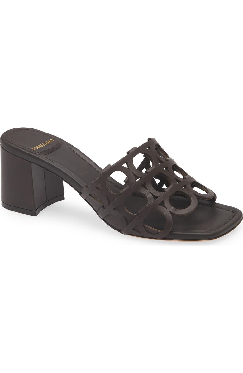 FERRAGAMO Abili T-Strap Sandal, Main, color, Chocolate