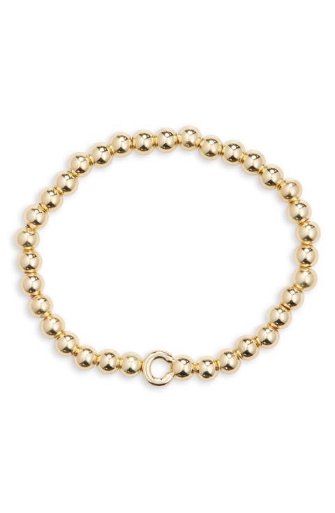 Pisa Initial Beaded Stretch Bracelet