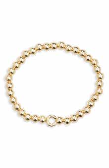 BaubleBar Pisa Initial Beaded Stretch Bracelet