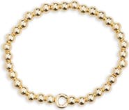 BaubleBar Pisa Initial Beaded Stretch Bracelet