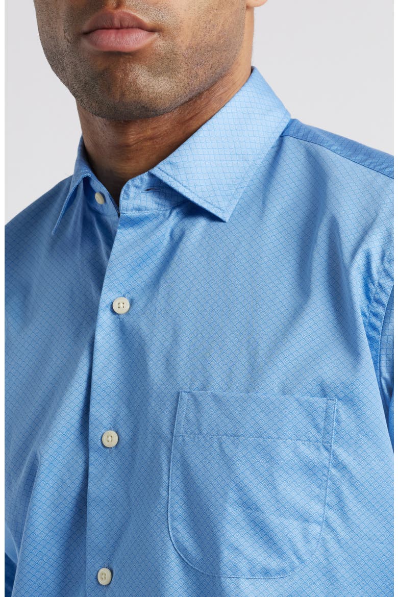 Noah Short Sleeve Button-Up Shirt, Alternate, color, BLUE POPPY
