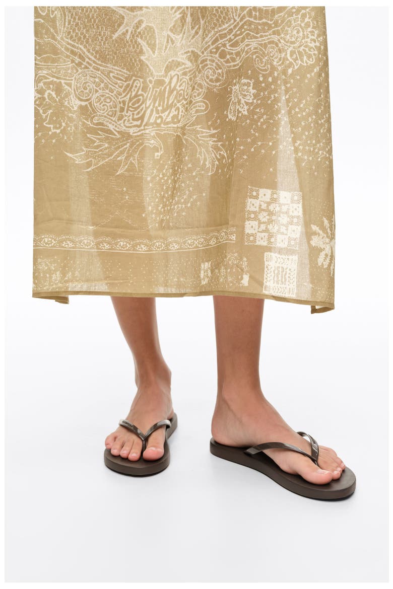 Square Scarf Midi Dress, Alternate, color, KHAKI