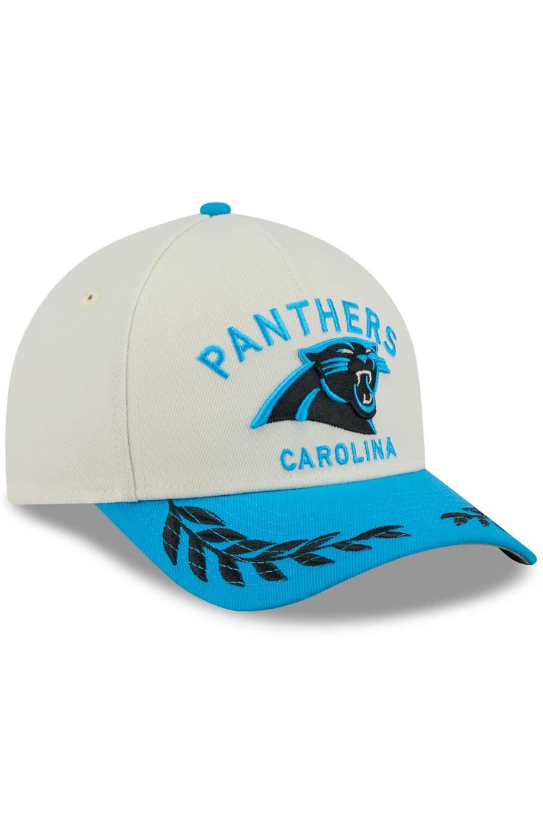 New Era Men's New Era Cream/Blue Carolina Panthers 2025 NFL Draft 9FORTY A-Frame M-Crown Adjustable Hat, Alternate, color, 