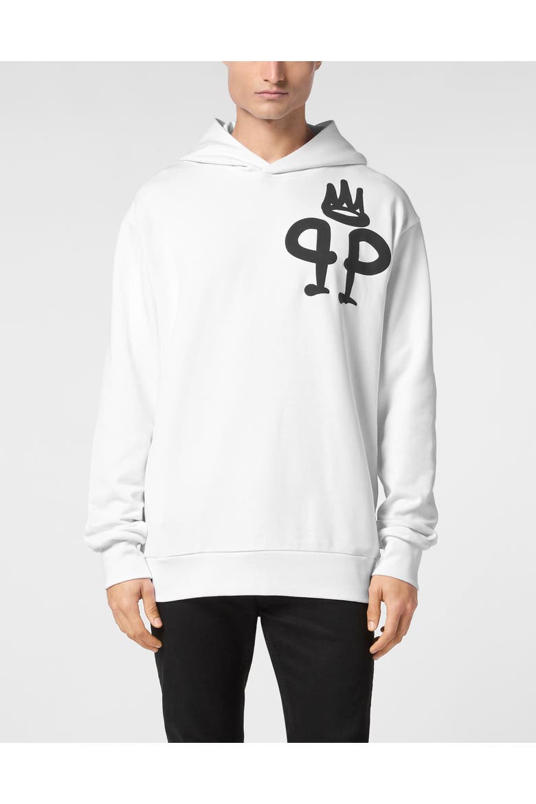 Hoodie Sweatshirt Ls King Plein Men, Main, color, white