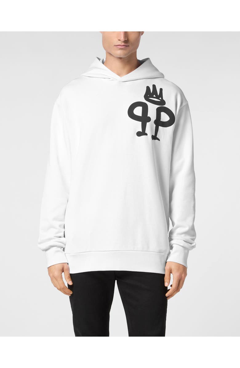 PHILIPP PLEIN Hoodie Sweatshirt Ls King Plein, Main, color, White