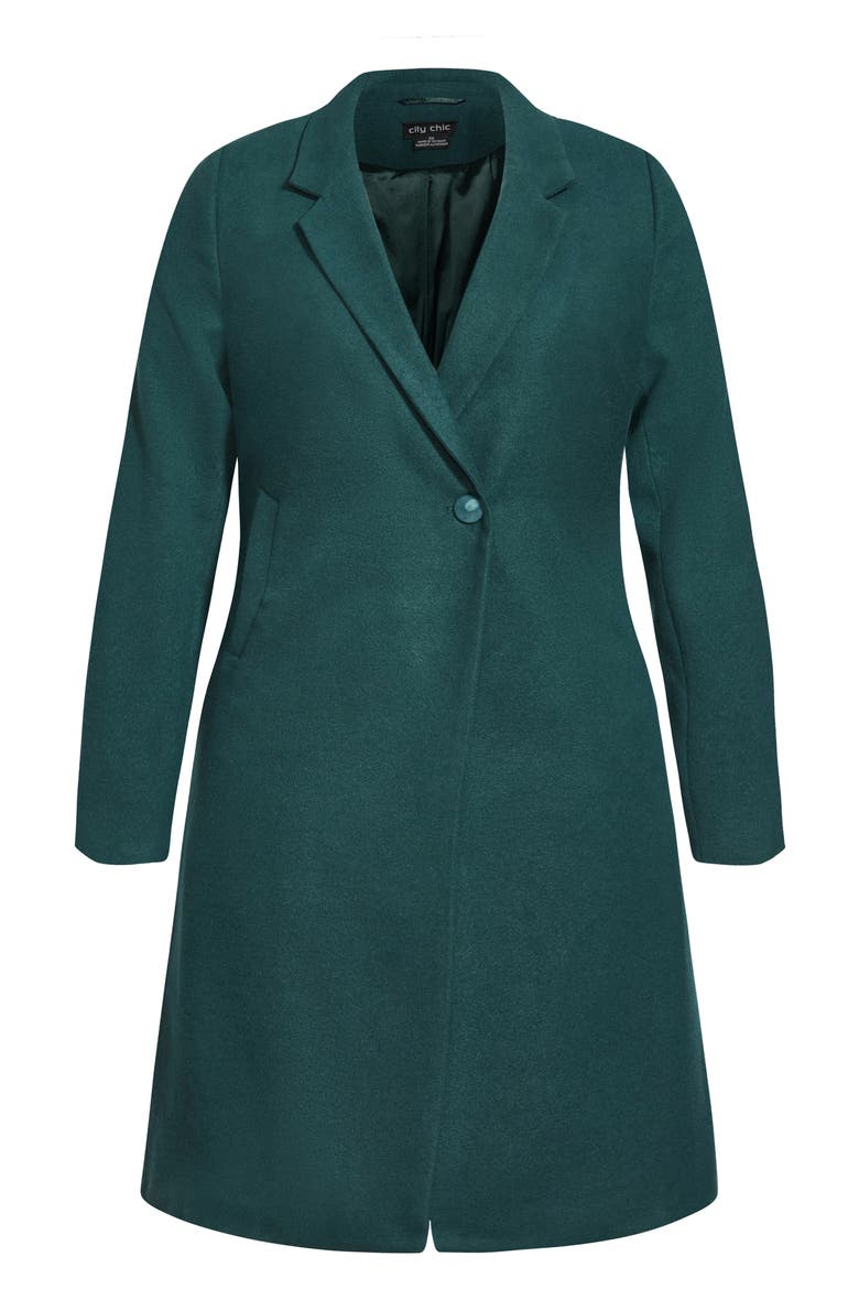 Effortless Chic Coat, Alternate, color, EMERALD