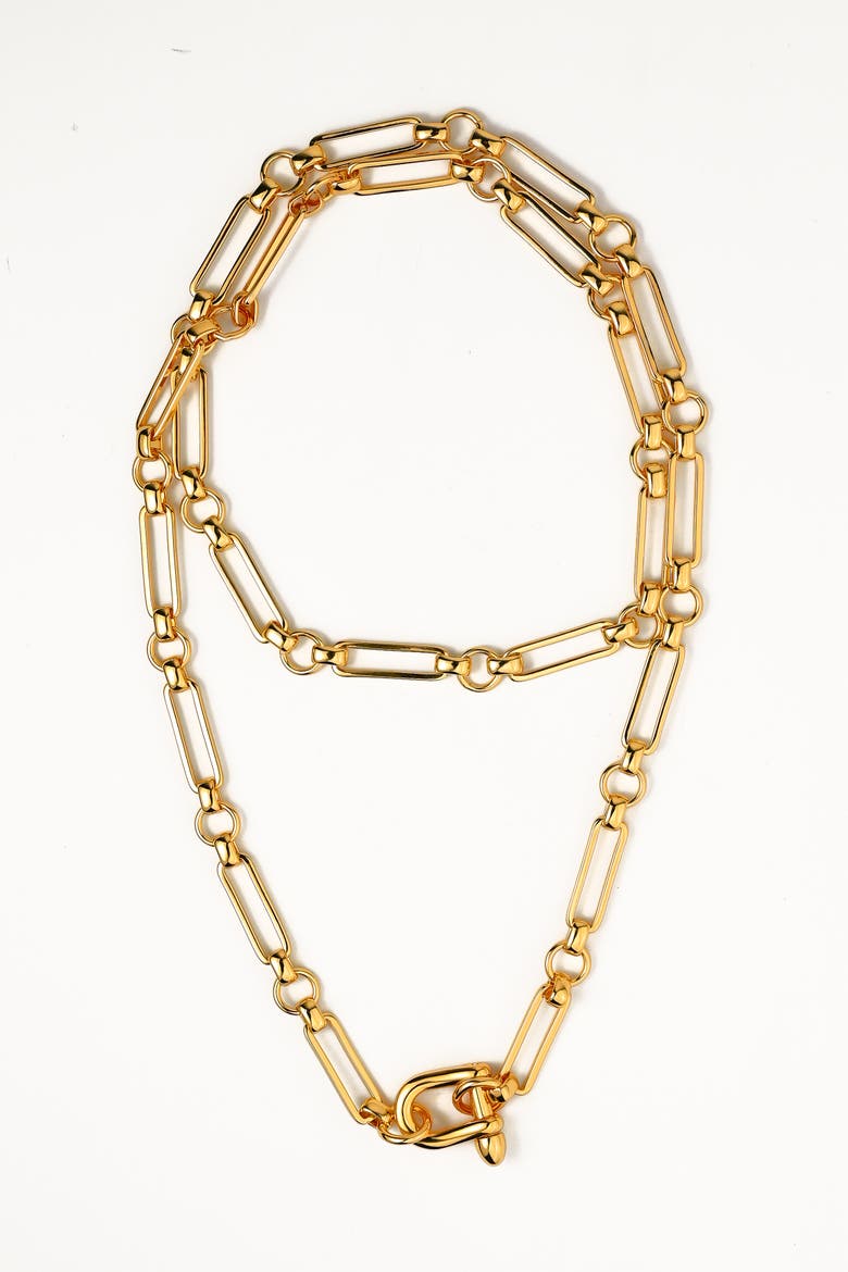 Lira Necklace, Main, color, Gold