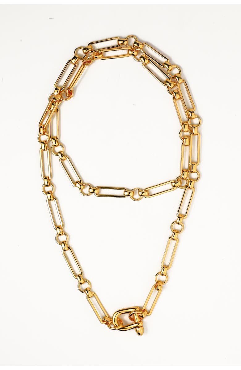 Zynnia Collective Lira Necklace, Main, color, Gold