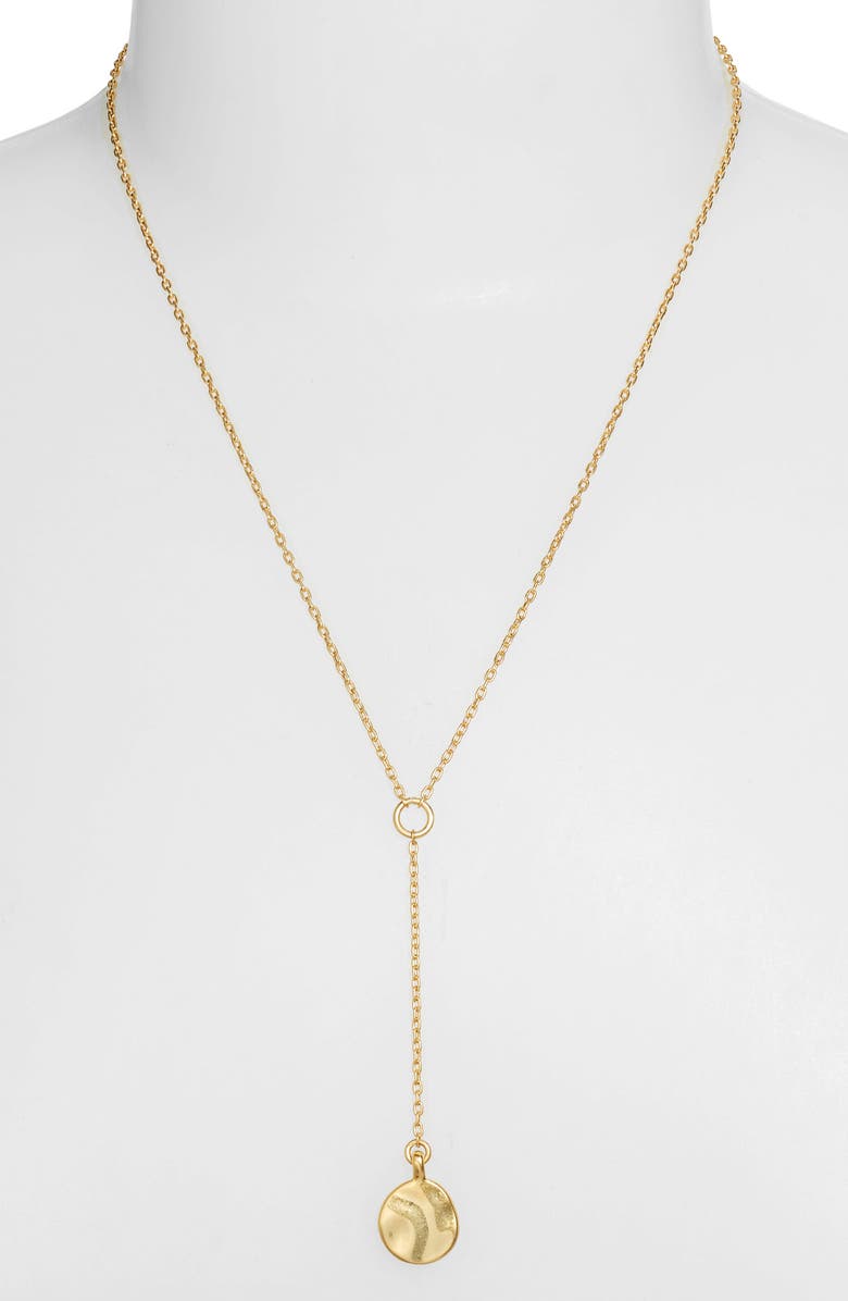 Madewell Melting Coin Lariat Necklace, Alternate, color, 