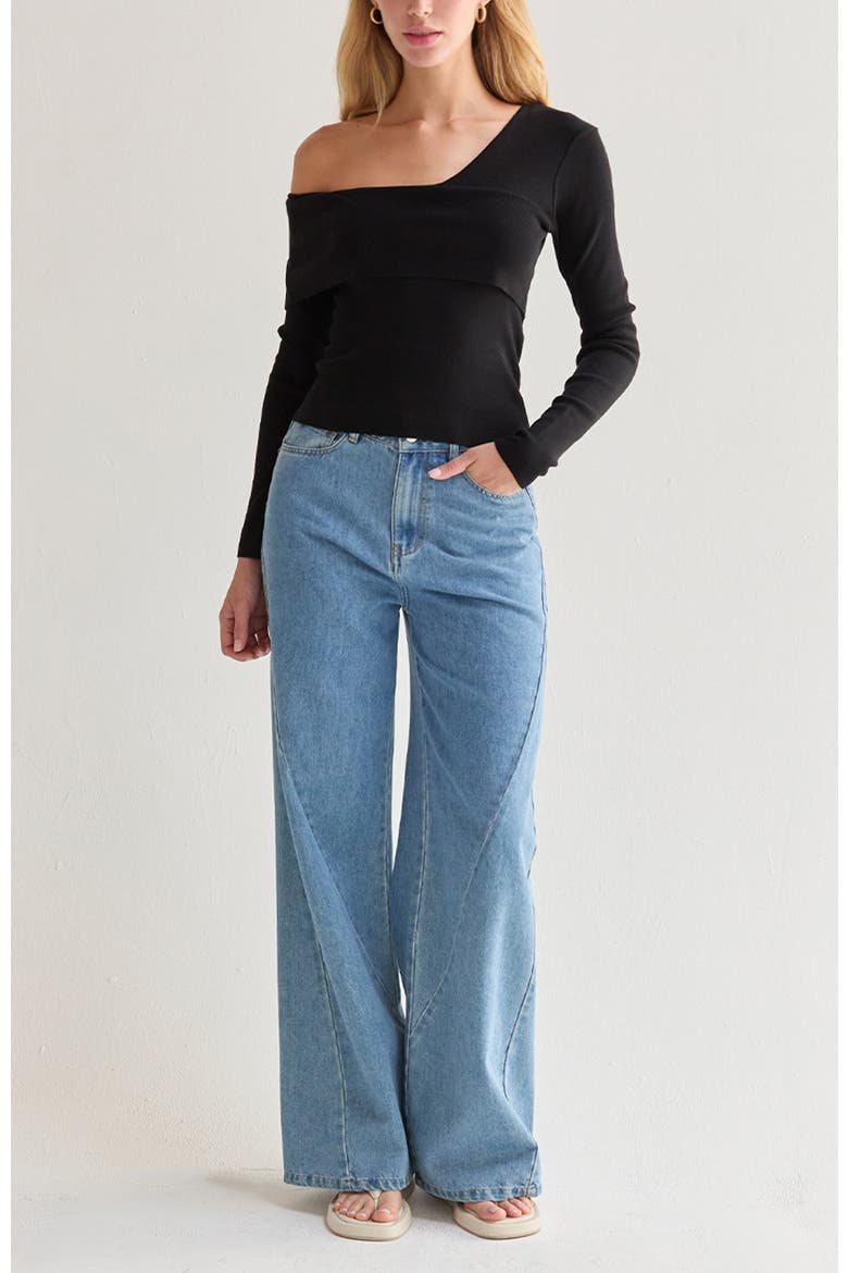 Wide Leg Denim Pants, Alternate, color, Denim Blue
