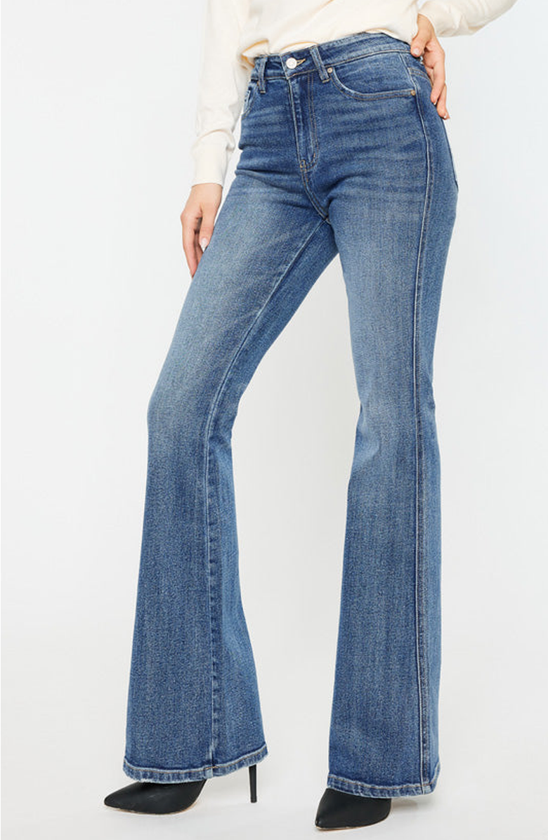 KanCan Luke High Rise Flare Jeans, Alternate, color, Medium Wash