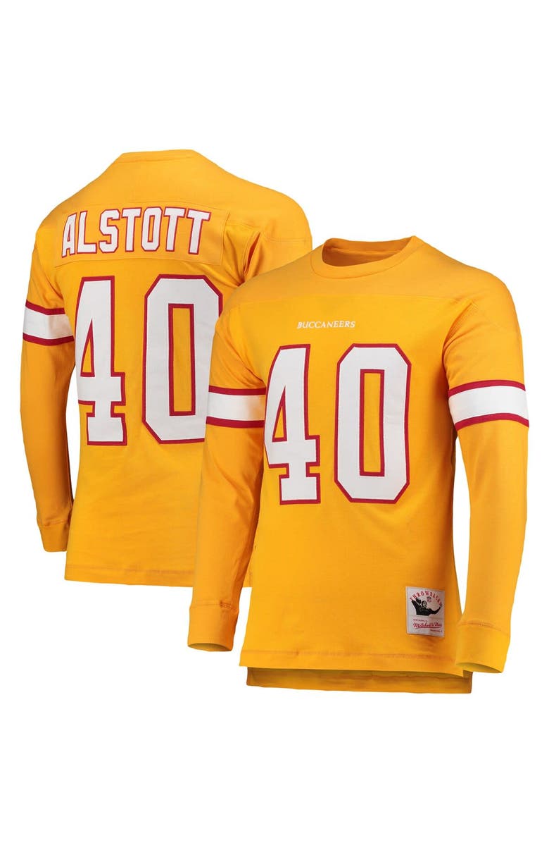 Mitchell & Ness Men's Mitchell & Ness Mike Alstott Orange Tampa Bay Buccaneers 2002 Retired Player Name & Number Long Sleeve T-Shirt, Main, color, 