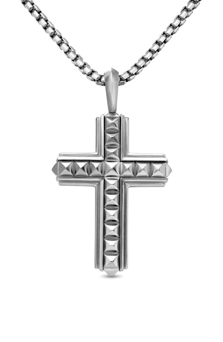 David Yurman Pyramid Cross, Main, color, Silver