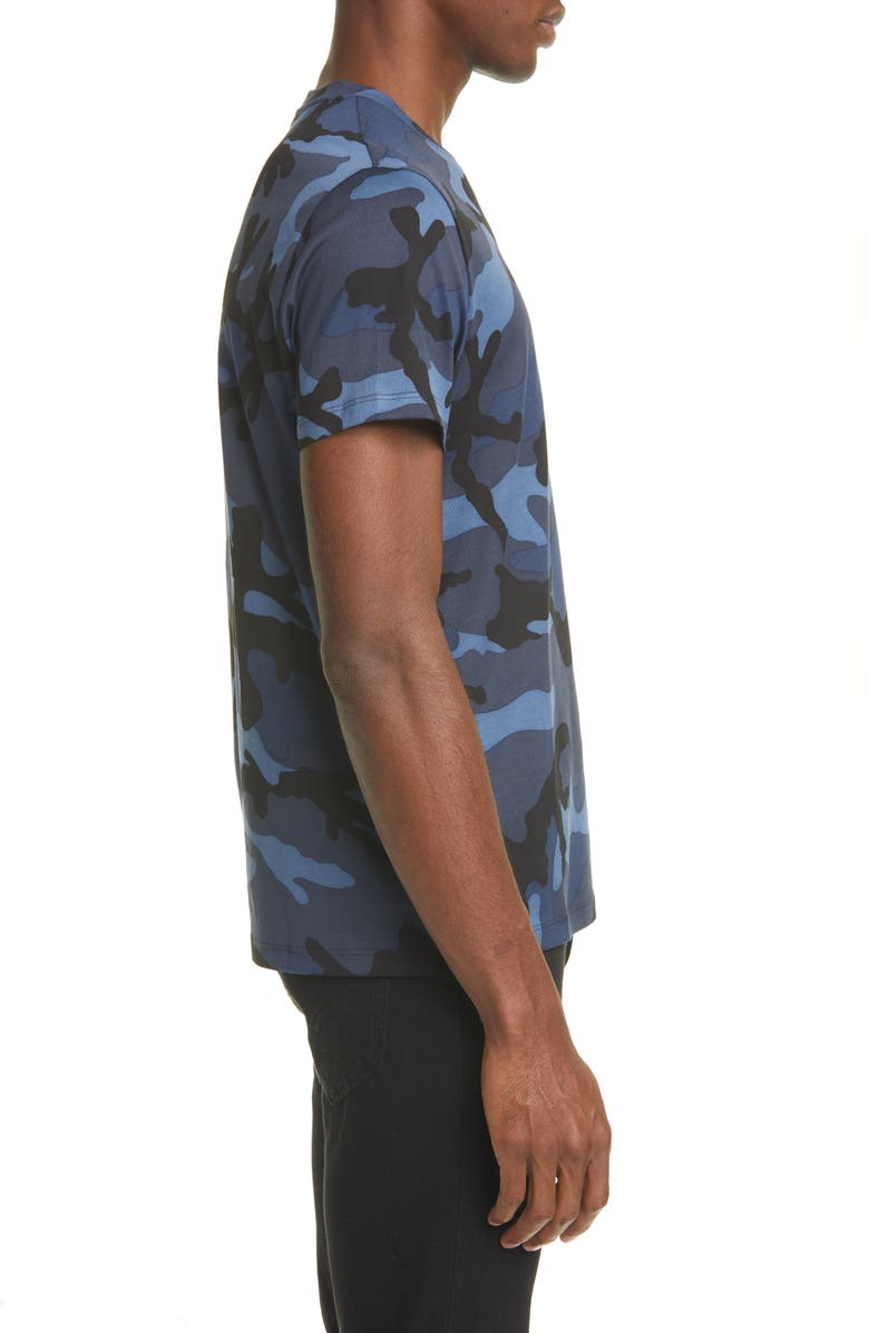 Valentino Camo Print Crewneck T-Shirt, Alternate, color,