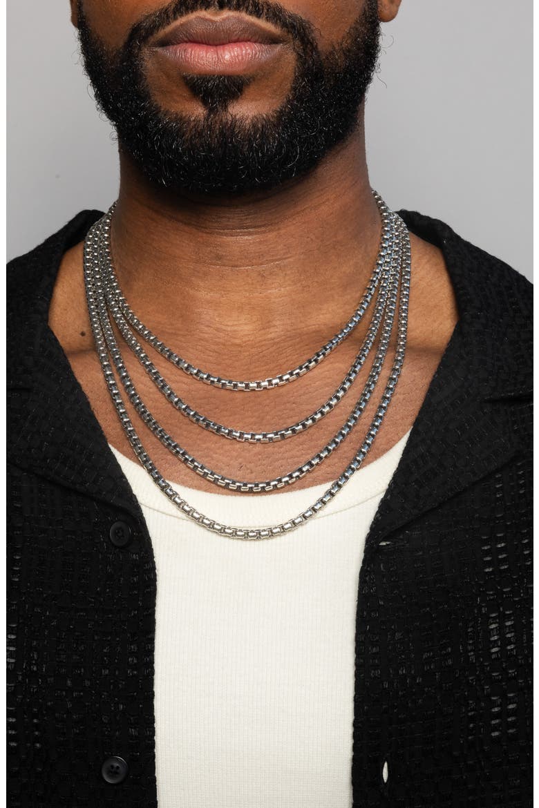 Men's Jasper Chain Necklace, Alternate, color, SILVER