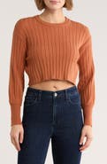 Vigoss Mossy Ribbed Crop Sweater