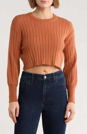 Vigoss Mossy Ribbed Crop Sweater