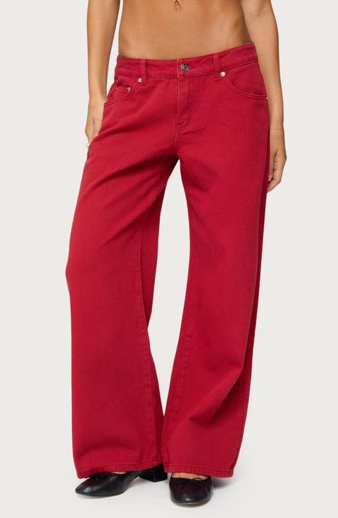 Roman Slouchy Low Rise Wide Leg Jeans