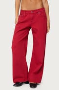 EDIKTED Roman Slouchy Low Rise Wide Leg Jeans